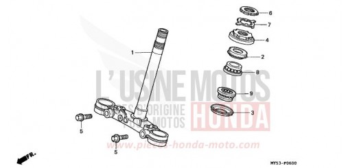 STEERING STEM CB500R de 1994